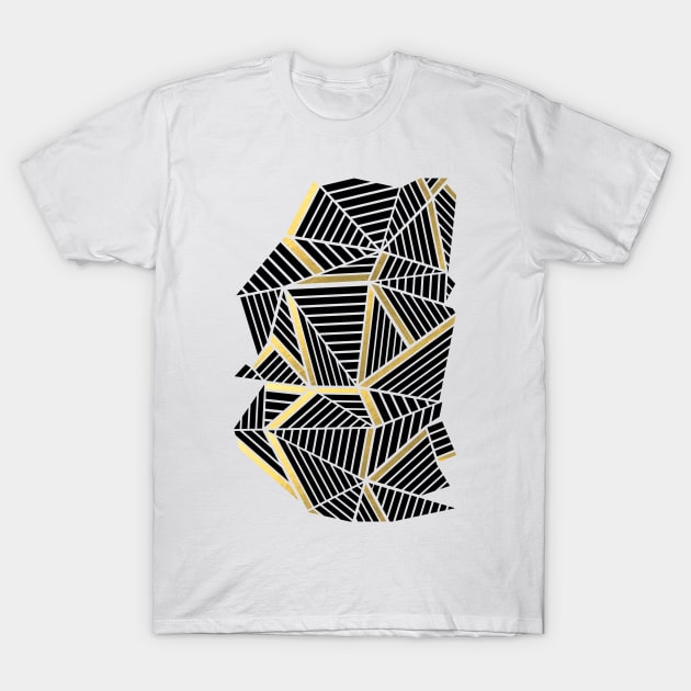 Ab Lines 2 Gold and Silver T-Shirt by ProjectM